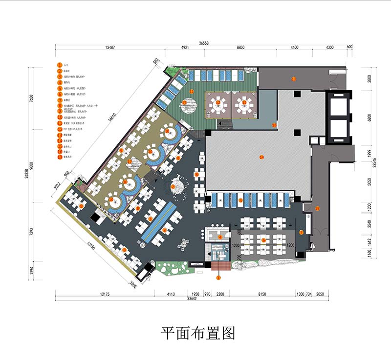 餐飲店設(shè)計平面布置圖